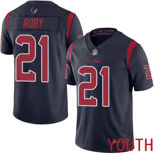 Houston Texans Limited Navy Blue Youth Bradley Roby Jersey NFL Football #21 Rush Vapor Untouchable